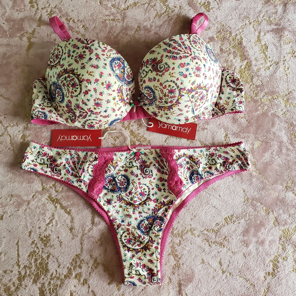 YAMAMAY*  | Floral Paisley Bra & Panty Set